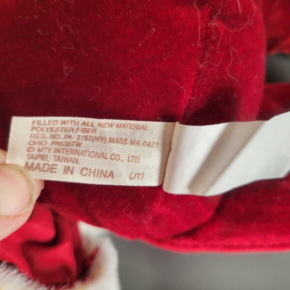 Christmas Bear Plush Set 14" Boy Girl Red Outfit Stuffed Animal Toy Dan Dee 2005 - Picture 9 of 16